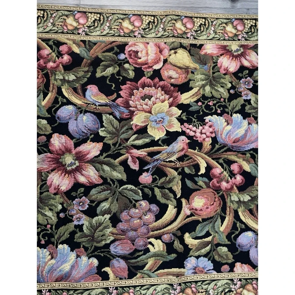 Vintage Eve's Floral Paradise A Belgium- Woven Jacquard tapestry‎ Horizontal